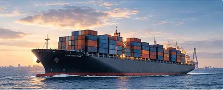 Container ship carrying a consolidated shipment