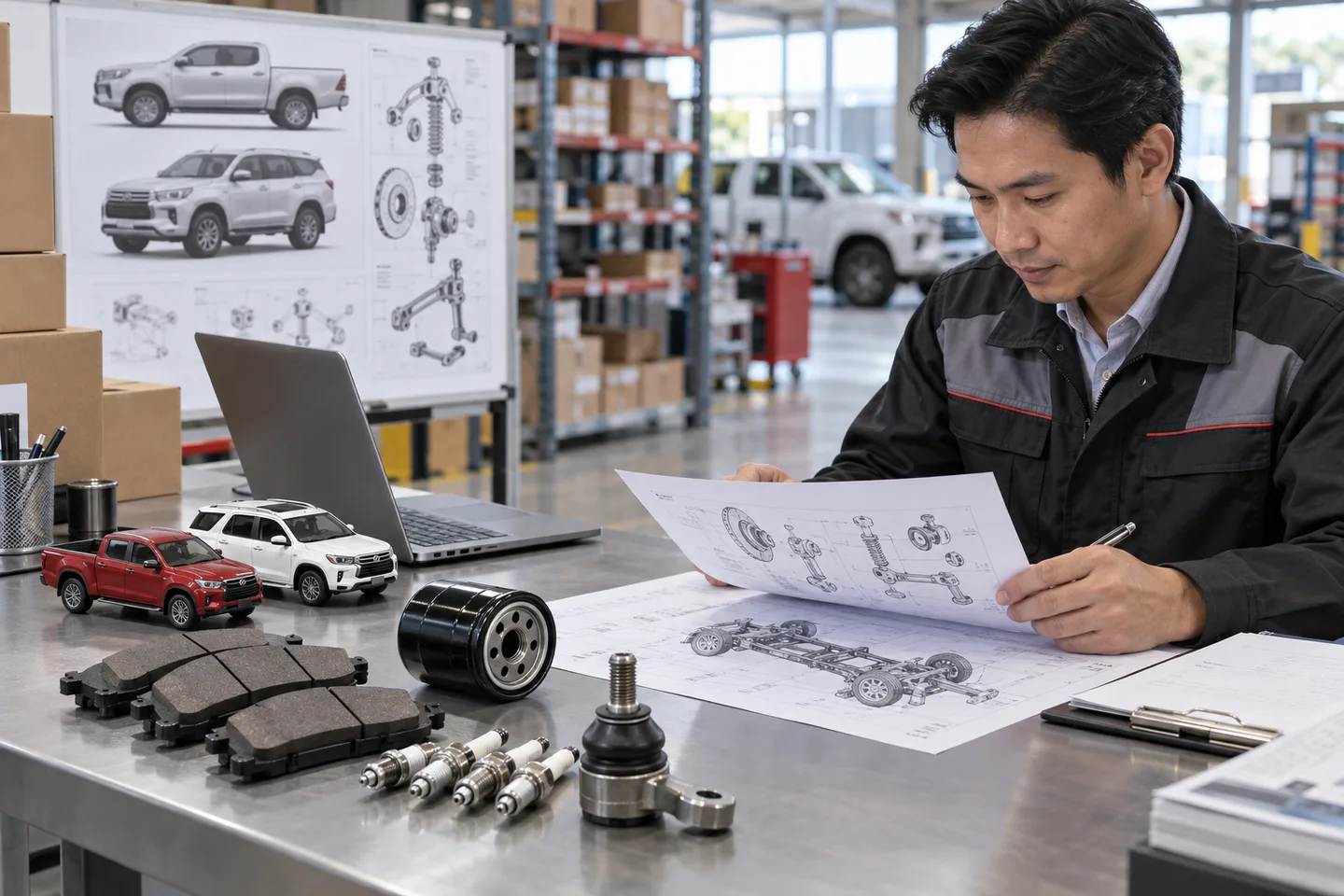 Toyota-focused parts sourcing review with vehicle diagrams and service components